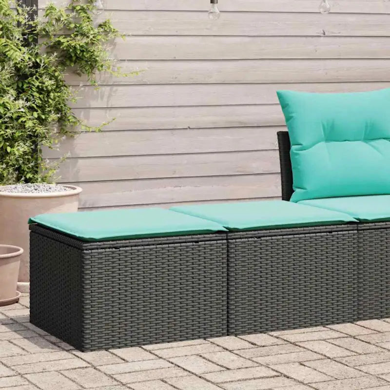 Poly Rattan Loungeset met Waterdichte Tas en Modulair Ontwerp - Zwart - Tuinsets