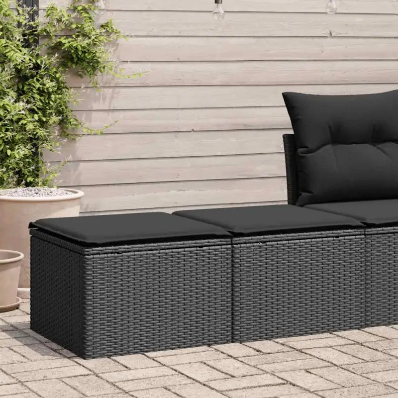 Poly Rattan Loungeset met Waterdichte Tas en Modulair Ontwerp - Zwart - Tuinsets