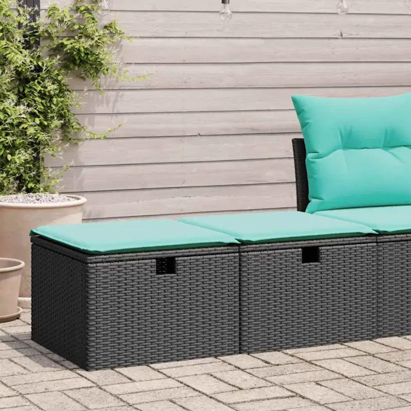 Poly rattan loungeset met waterdichte tas en wasbare hoes voor buitenplezier - Zwart - Tuinsets