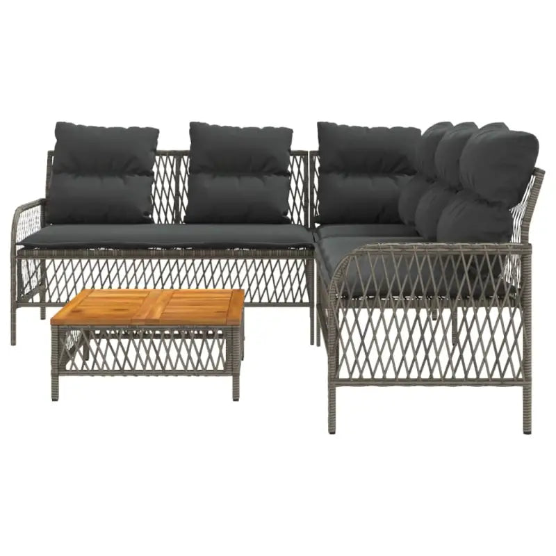 Poly rattan loungeset voor comfortabele zitervaring met wasbare hoes - Tuinsets