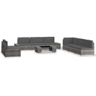 Poly Rattan Loungeset voor Tuin met comfortabele afmetingen en stijl - Grijs - Tuinsets