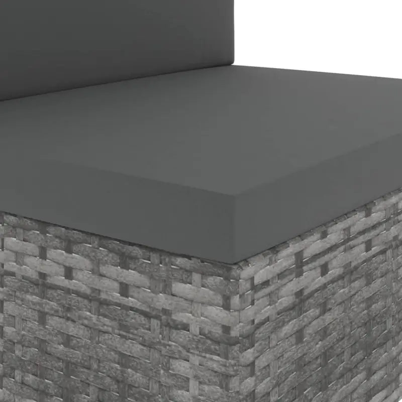 Poly Rattan Loungeset voor Tuin met Comfortabele Afmetingen Rugkussen - Tuinsets