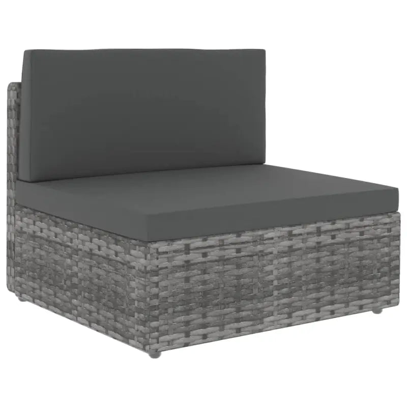 Poly Rattan Loungeset voor Tuin met Comfortabele Afmetingen Rugkussen - Tuinsets