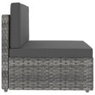 Poly Rattan Loungeset voor Tuin met Comfortabele Afmetingen Rugkussen - Tuinsets
