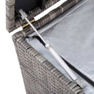 Poly Rattan Opbergbox met Gepoedercoat Stalen Frame voor Buiten - Opbergboxen voor buiten