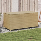 Poly Rattan Opbergbox met Gepoedercoat Stalen Frame voor Buiten - Gemengd beige / 100 x 50 x 50 cm - Opbergboxen