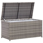 Poly Rattan Opbergbox met Gepoedercoat Stalen Frame voor Buiten - Opbergboxen voor buiten