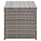 Poly Rattan Opbergbox met Gepoedercoat Stalen Frame voor Buiten - Opbergboxen voor buiten