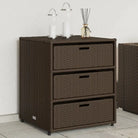Poly Rattan Opbergbox voor Buiten voor Kussens en Tuinbenodigdheden - Bruin / 55 x 59 x 69 cm - Opbergboxen voor buiten