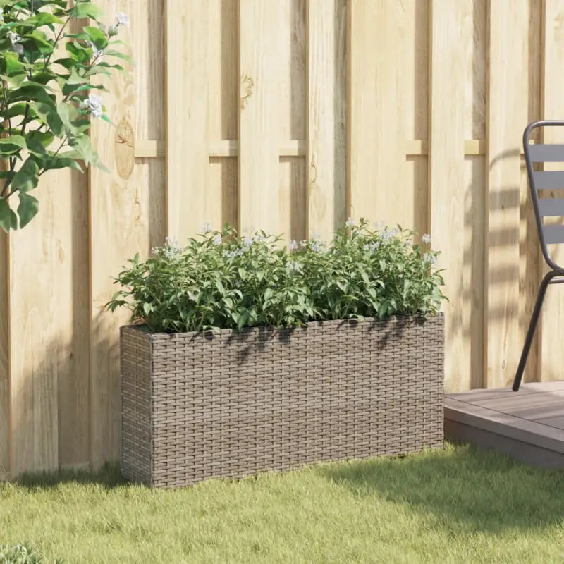 Poly rattan plantenbak met nonwoven zak voor tuin en balkon - Bloempotten & plantenbakken