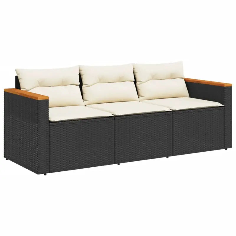Poly rattan tuinbank met comfortabele zitervaring en wasbare hoes - Loungebanken