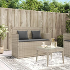Poly rattan tuinbank met waterdichte zak voor andere spullen en kussens - Tuinbanken
