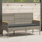 Poly Rattan tuinbank voor een comfortabele zitervaring in je tuin - Grijs / 1 - Tuinbanken