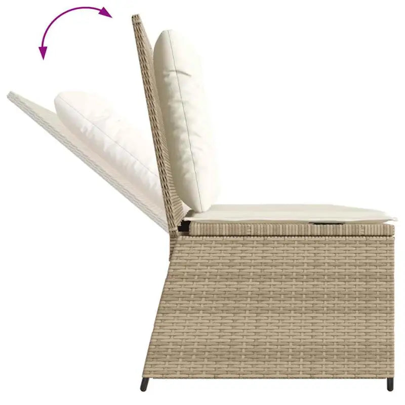 Poly rattan tuinbank voor een comfortabele zitervaring met wasbare hoes - Loungebanken