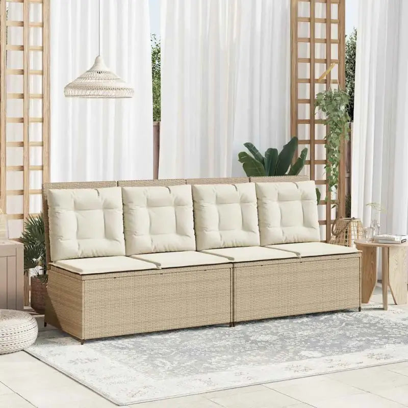 Poly rattan tuinbank voor een comfortabele zitervaring met wasbare hoes - Loungebanken