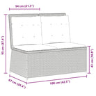 Poly rattan tuinbank voor een comfortabele zitervaring met wasbare hoes - Loungebanken