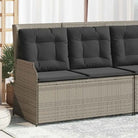 Poly rattan tuinbank voor een comfortabele zitervaring met wasbare hoes - Lichtgrijs / 1 / Hoekbank (rechterarmleuning)