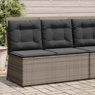 Poly rattan tuinbank voor een comfortabele zitervaring met wasbare hoes - Grijs / 1 / Bank - Loungebanken