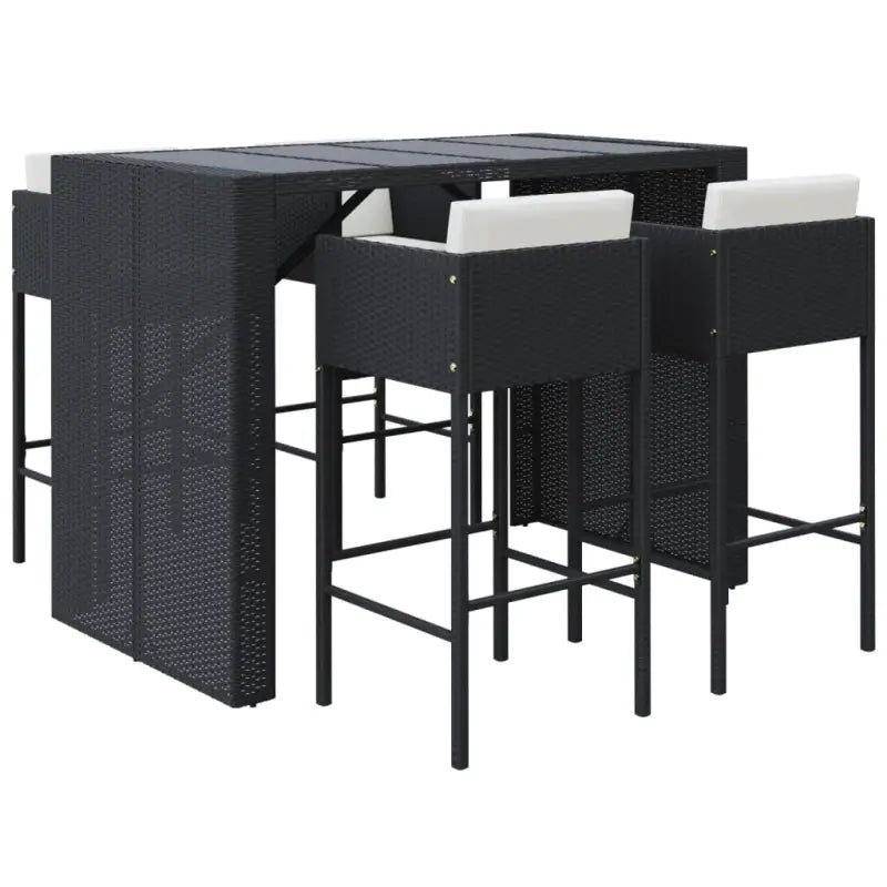 Poly rattan tuinbarset met gehard glas en eenvoudig schoon onderhoud - Tuinsets