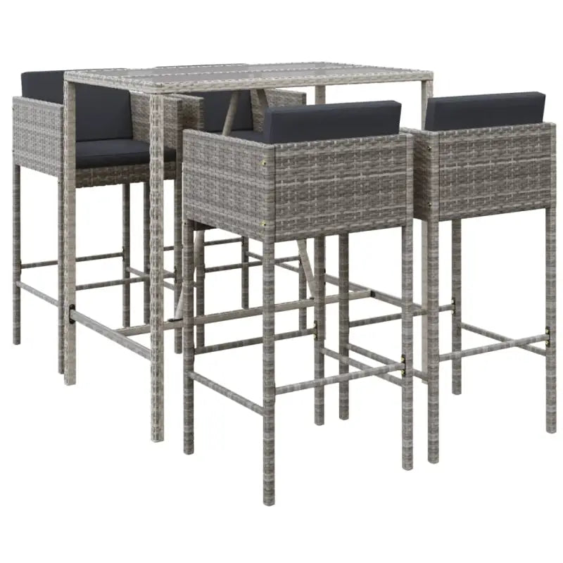 Poly rattan tuinbarset met gehard glas en eenvoudig schoon te maken - Tuinsets