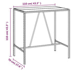 Poly rattan tuinbarset met gehard glas en eenvoudig schoon te maken - Tuinsets