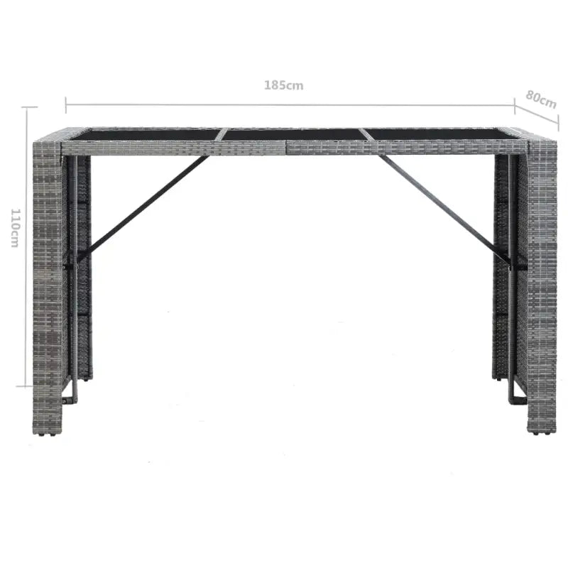 Poly Rattan Tuinbarset met Mat Veiligheidsglas for een elegante tuinruimte - Tuinsets