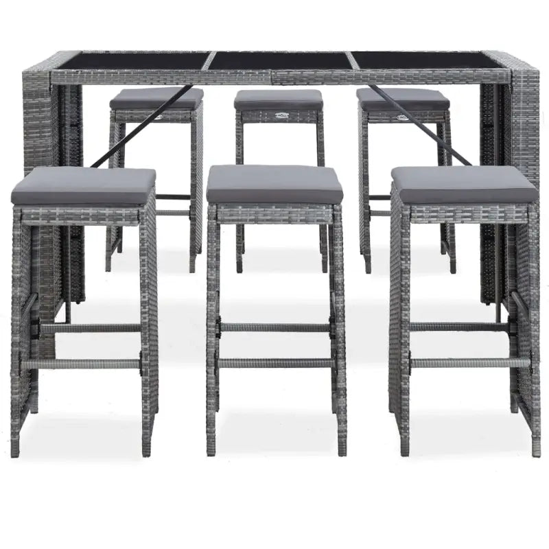 Poly Rattan Tuinbarset met Mat Veiligheidsglas for een elegante tuinruimte - Tuinsets