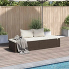Poly rattan tuinbed met gepoedercoat stalen frame voor buitengebruik - Tuinbedden
