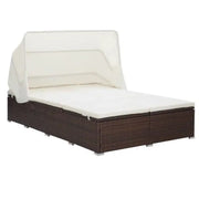 Poly Rattan Tuinbed met Luxe Tweepersoons Ligbed voor Buitenplezier - Tuinbedden