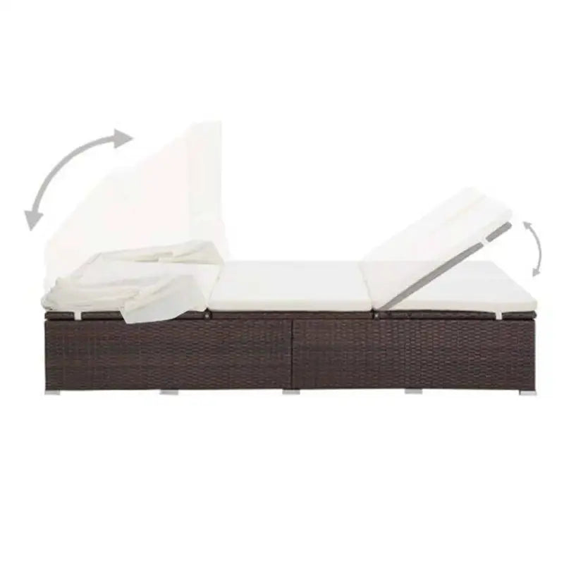 Poly Rattan Tuinbed met Luxe Tweepersoons Ligbed voor Buitenplezier - Tuinbedden