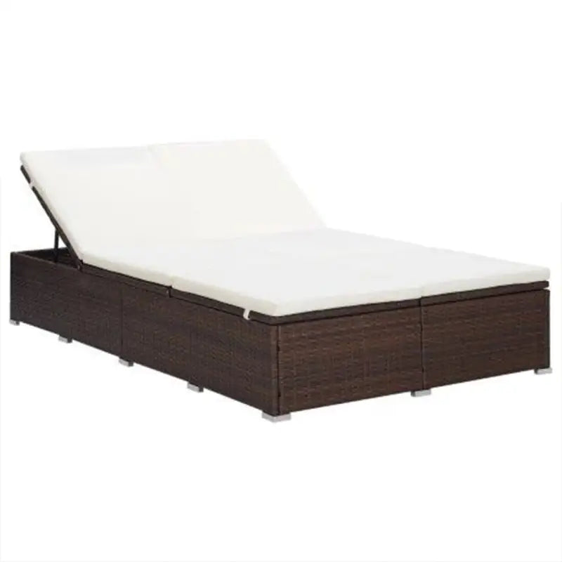 Poly Rattan Tuinbed met Luxe Tweepersoons Ligbed voor Buitenplezier - Tuinbedden