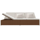 Poly Rattan Tuinbed voor ontspanning bij zwembad of op terras - Tuinbedden