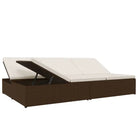 Poly Rattan Tuinbed voor ontspanning bij zwembad of op terras - Tuinbedden
