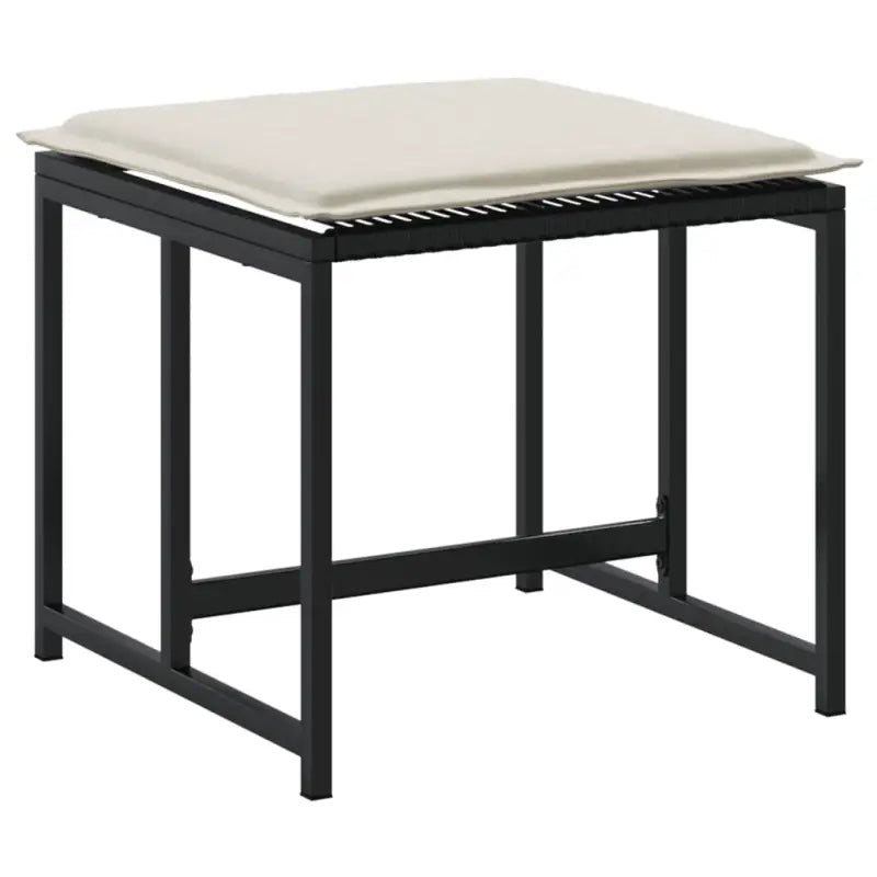 Poly rattan tuinkrukken voor een comfortabele zitervaring met wasbare hoes - Tuinpoefs