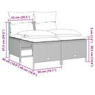 Poly rattan tuinset met comfortabele zitervaring en wasbare hoes - Tuinsets