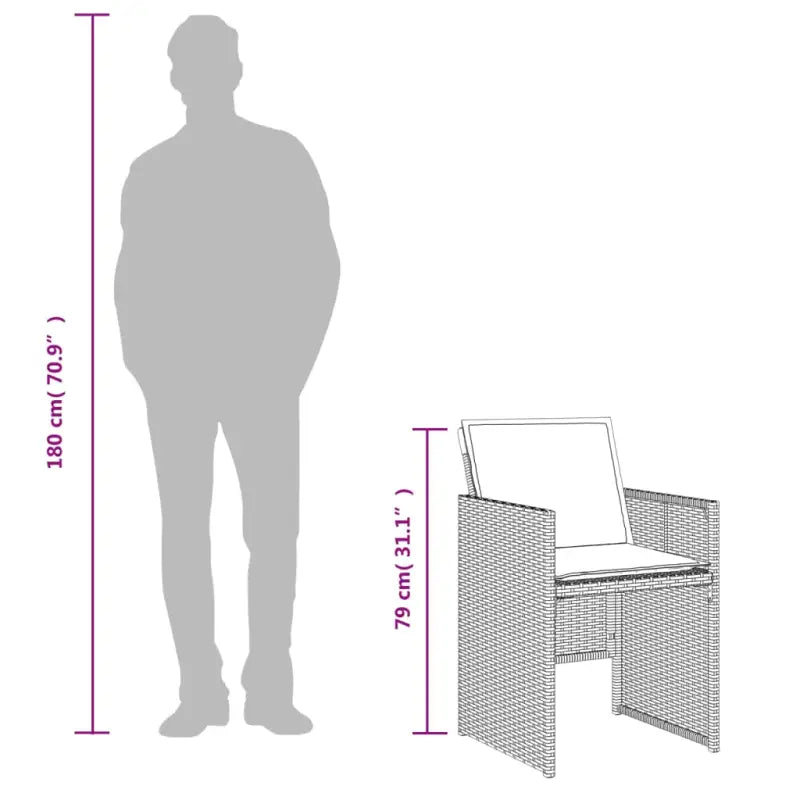 Poly rattan tuinset met comfortabele zitervaring en wasbare hoes - Tuinsets