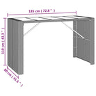 Poly Rattan tuinset met gehard glas en eenvoudig schoon design - Tuinsets