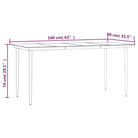 Poly rattan tuinset met gehard glas en zwart materiaal voor elegante buitenruimte - Tuinsets