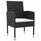 Poly rattan tuinset met gehard glas en zwart materiaal voor elegante buitenruimte - Tuinsets