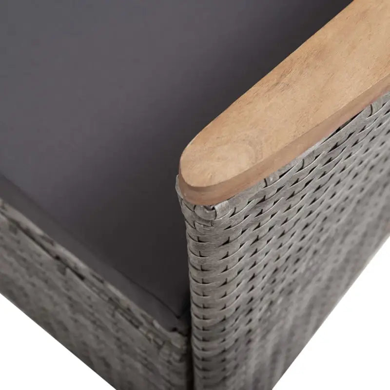 Poly rattan tuinset met gemakkelijk schoon en comfortabele afmetingen stoel - Verstelbare stoel zonder voetensteun