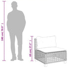 Poly Rattan Tuinset met Natuurlijke Olieafwerking voor Comfortabele Zitervaring - Tuinsets
