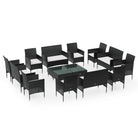 Poly rattan tuinset met ruime zittingsdiepte en breedte voor ontspanning - Tuinsets