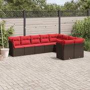 Poly Rattan Tuinset met Waterdichte Tas en Gepoedercoat Staal - Tuinsets