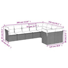 Poly Rattan Tuinset met Waterdichte Tas en Gepoedercoat Staal - Tuinsets