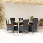 Poly rattan tuinset voor een comfortabele zitervaring met wasbare hoes - 150 cm tafellengte / Stoel - Tuinsets