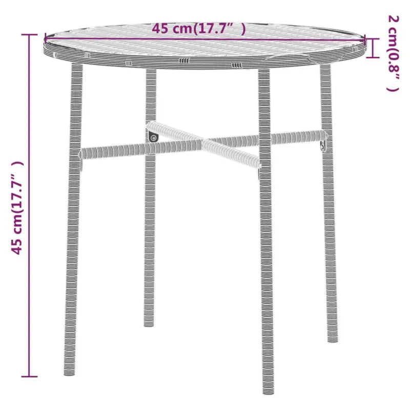 Poly rattan tuinset voor gezellige maaltijden en terrasplezier - Grijs - Tuinsets