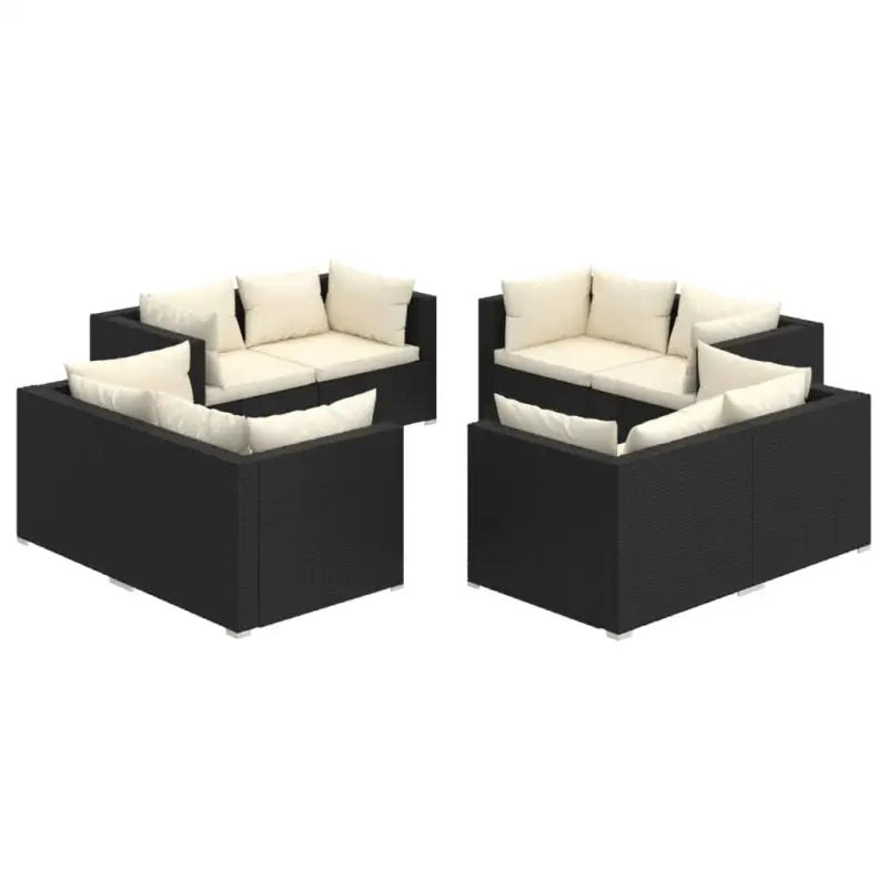Poly Rattan Tuinset voor Ontspanning en Gezelligheid in de Buitenruimte - Tuinsets