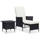 Poly Rattan Tuinset voor Relaxen op je Terras of in de Tuin - Zwart - Tuinsets
