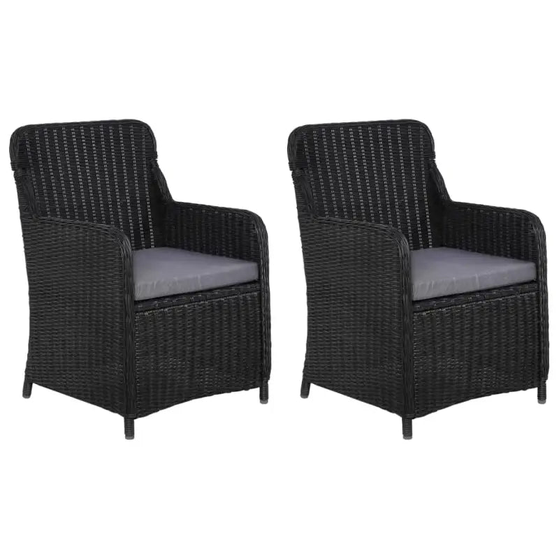 Poly rattan tuinstoelen met gepoedercoat staal levering bevat - Tuinstoelen