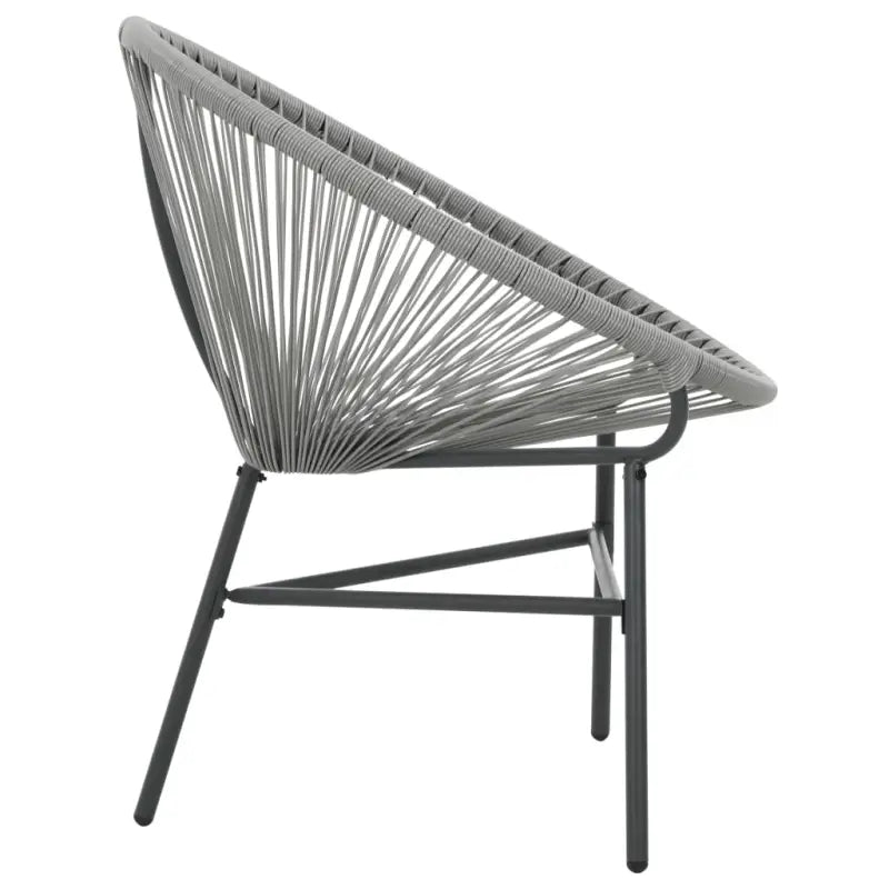 Poly rattan tuinstoelen met gepoedercoat stalen frame voor tuin en terras - Tuinstoelen